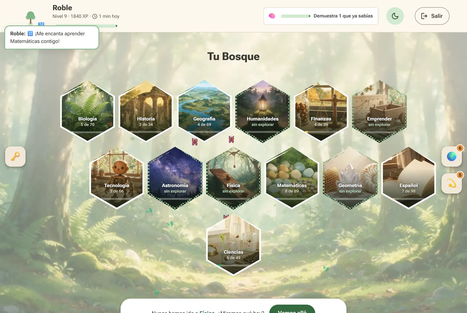 El bosque del niño: los trece mundos como un panal de hexágonos